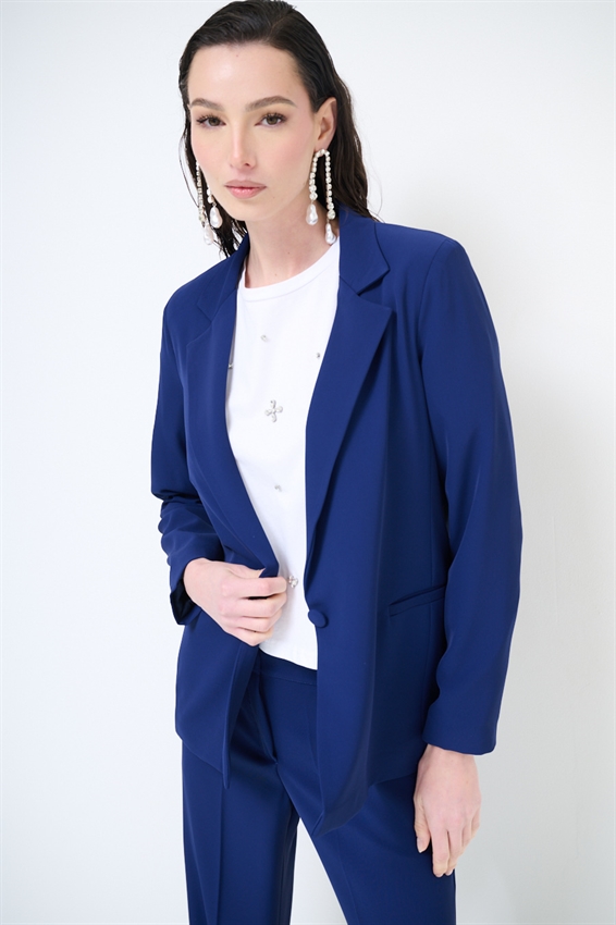 GIACCA BASIC CADI 1 BOTTONE BLU