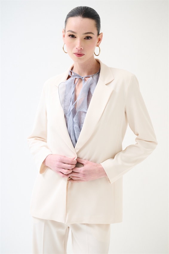 GIACCA BASIC CADI 1 BOTTONE BURRO