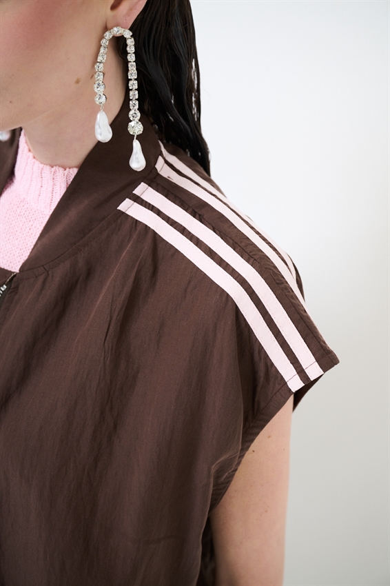 GILET OVERSIZE CON BANDE LYOCELL