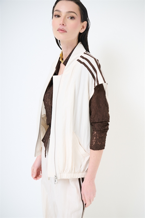 GILET OVERSIZE CON BANDE LYOCELL