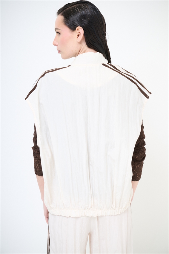 GILET OVERSIZE CON BANDE LYOCELL