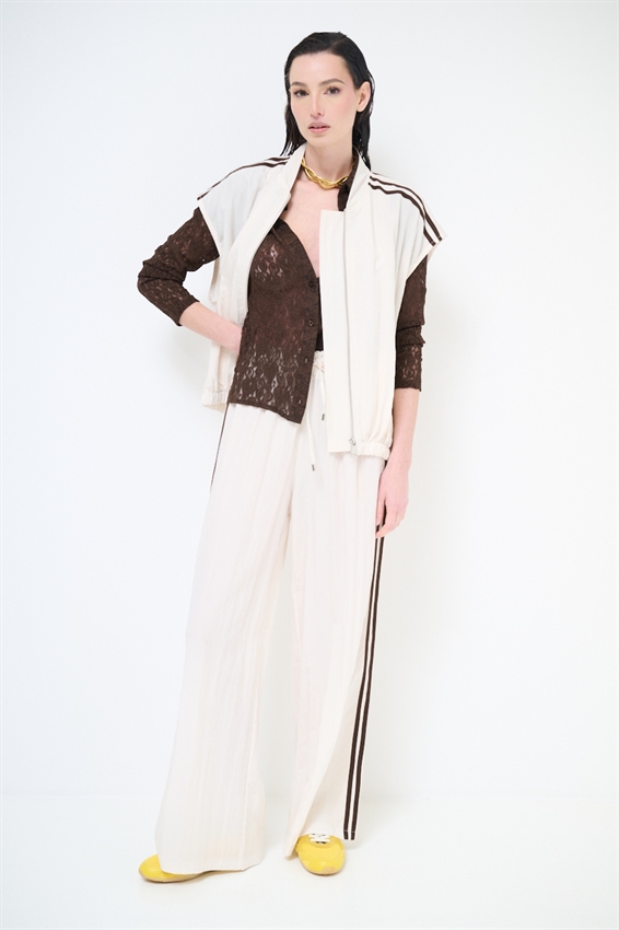 GILET OVERSIZE CON BANDE LYOCELL