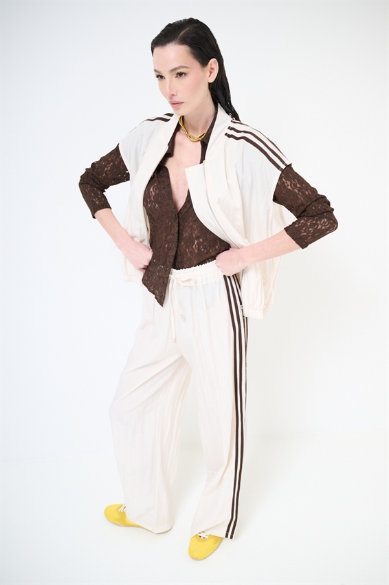 GILET OVERSIZE CON BANDE LYOCELL