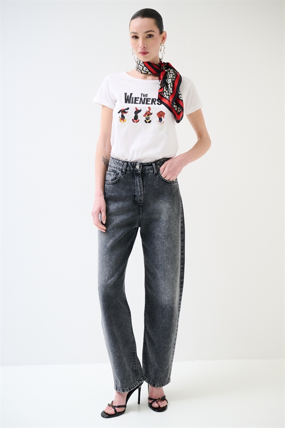 JEANS DRITTO CROPPED GRIGIO