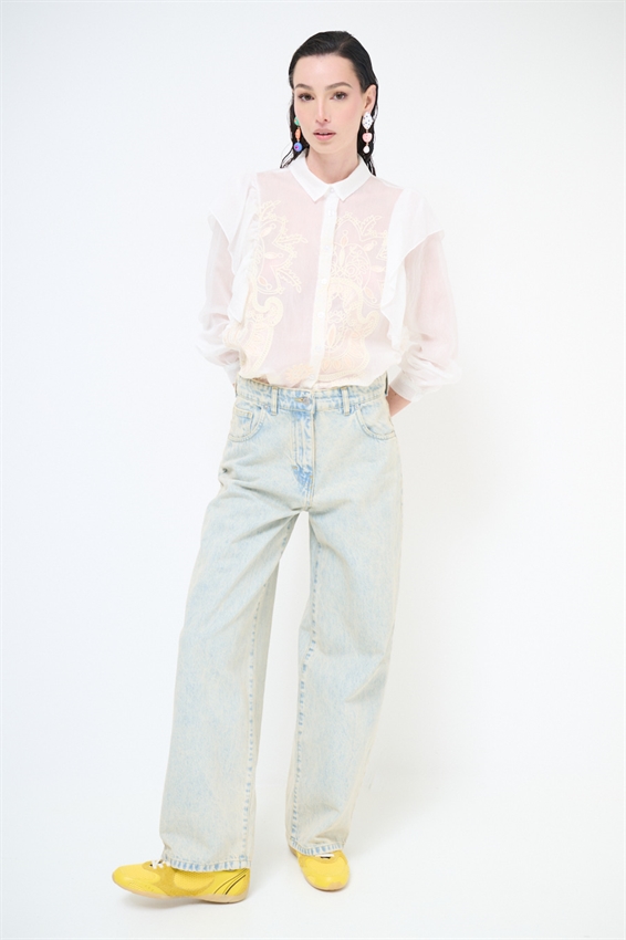 JEANS BAGGY SABBIATO BLU CHIARO