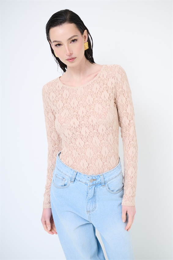 MAGLIA PARICOLLO CON INCRESPATURE LATERALI