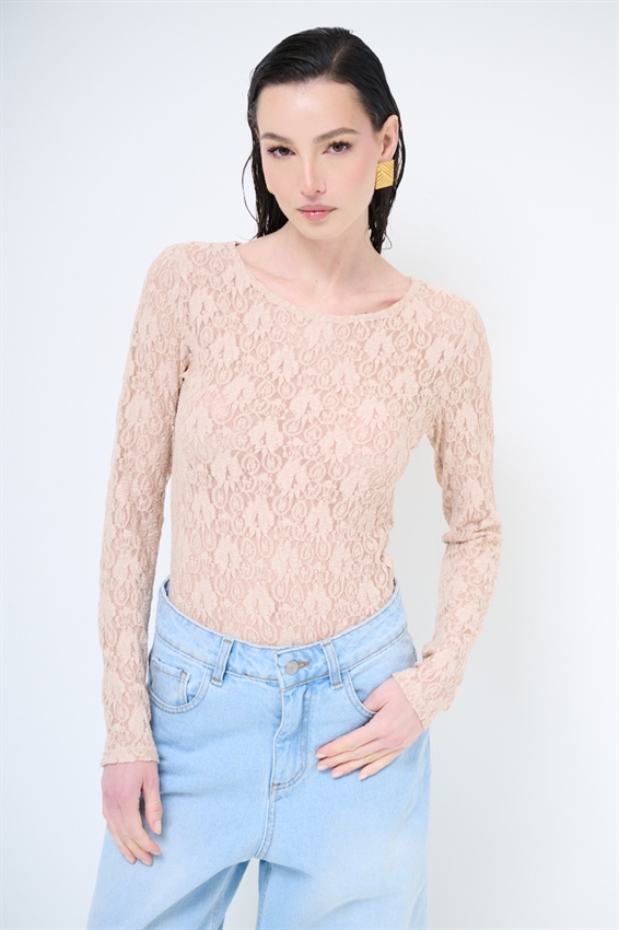 MAGLIA PARICOLLO CON INCRESPATURE LATERALI CIPRIA