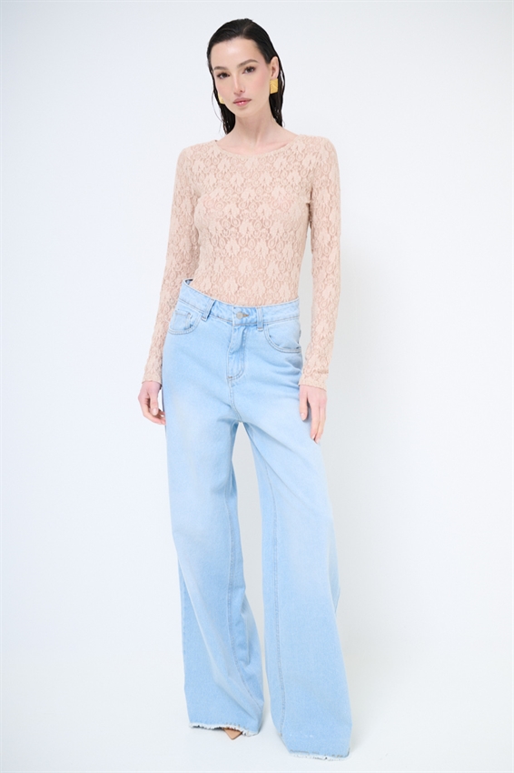 MAGLIA PARICOLLO CON INCRESPATURE LATERALI CIPRIA