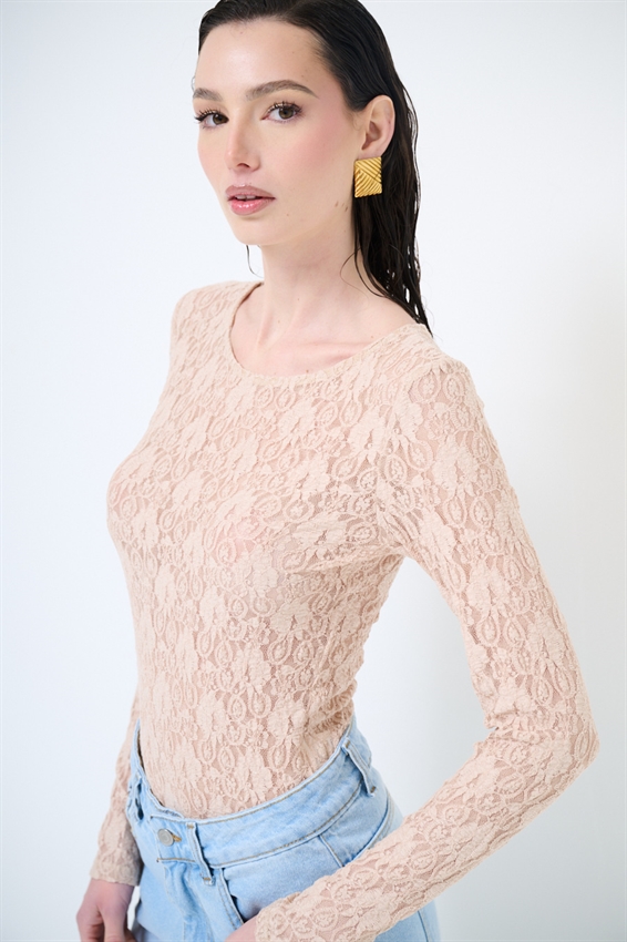 MAGLIA PARICOLLO CON INCRESPATURE LATERALI CIPRIA