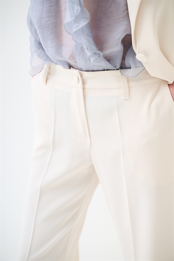 PANTALONE DRITTO IN CADI CON RISVOLTO