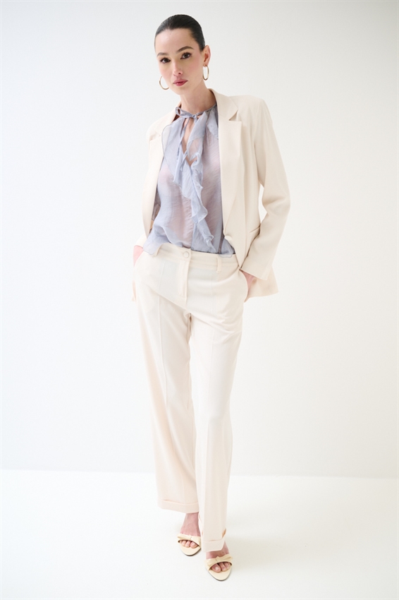 PANTALONE DRITTO IN CADI CON RISVOLTO