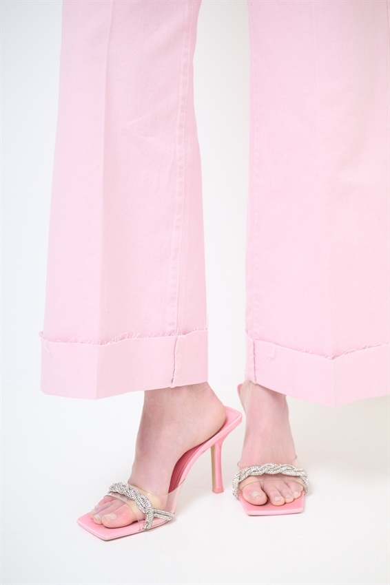 PANTAPALAZZO CON RISVOLTO E TAGLIO VIVO