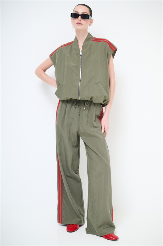 PANTALONE CON BANDE LYOCELL