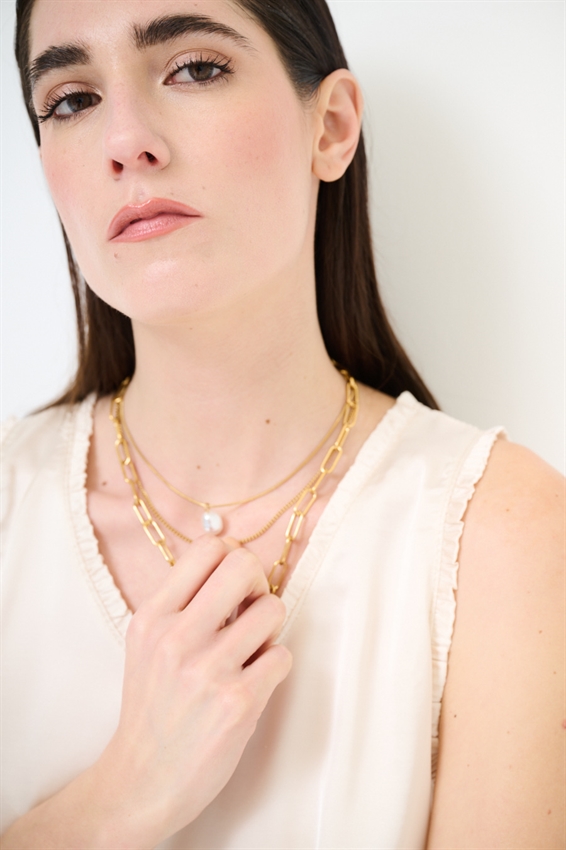 CANOTTA IN RASO VISCOSA CON ROUCHES BURRO