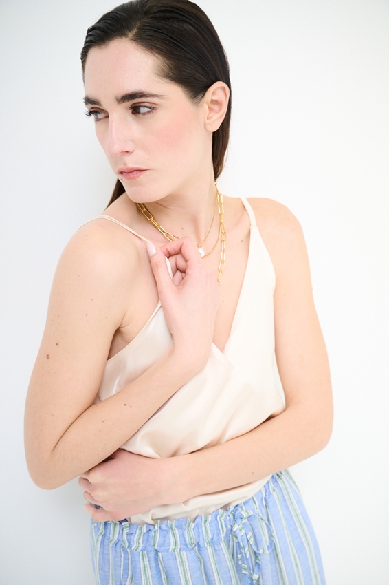 CANOTTA BASIC CON SPALLINI REGOLABILI IN VISCOSA