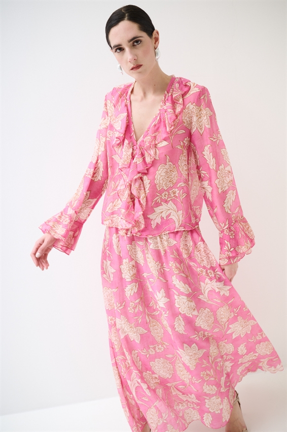 CASACCA CON VOLANT STAMPATA