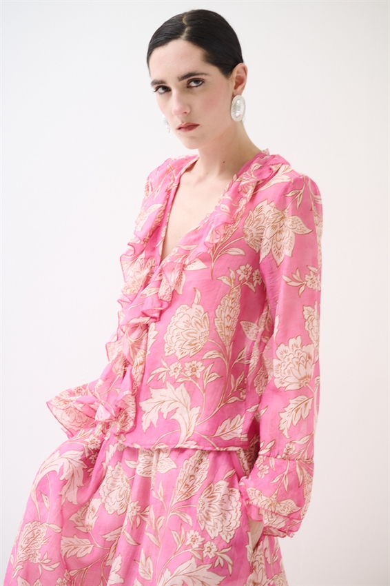 CASACCA CON VOLANT STAMPATA