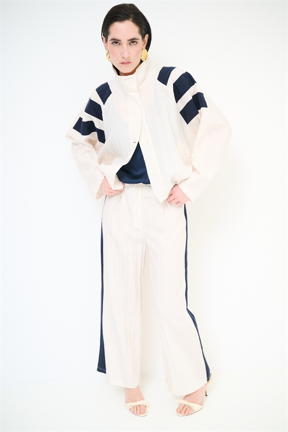 BOMBER CON BOTTONI BICOLOR