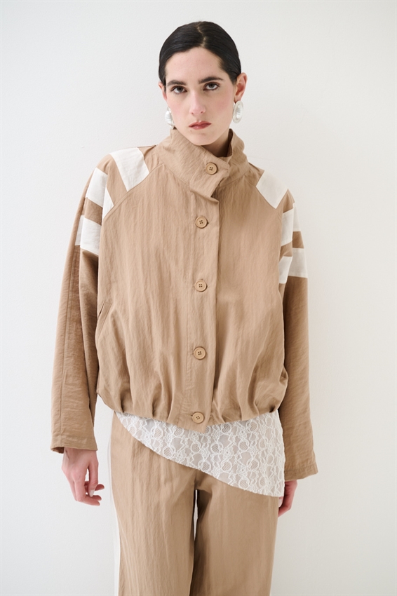 BOMBER CON BOTTONI BICOLOR