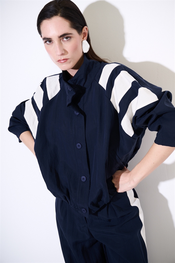 BOMBER CON BOTTONI BICOLOR