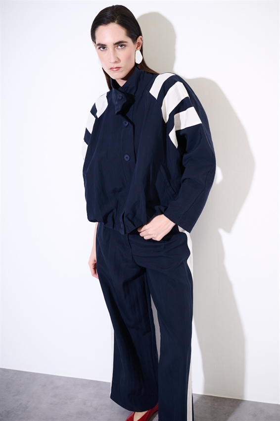 BOMBER CON BOTTONI BICOLOR