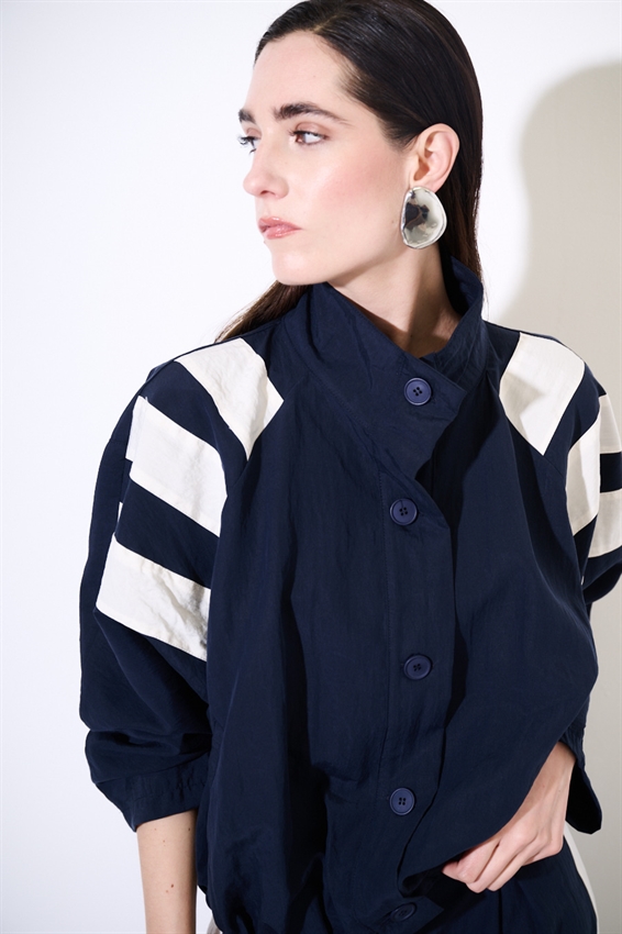 BOMBER CON BOTTONI BICOLOR