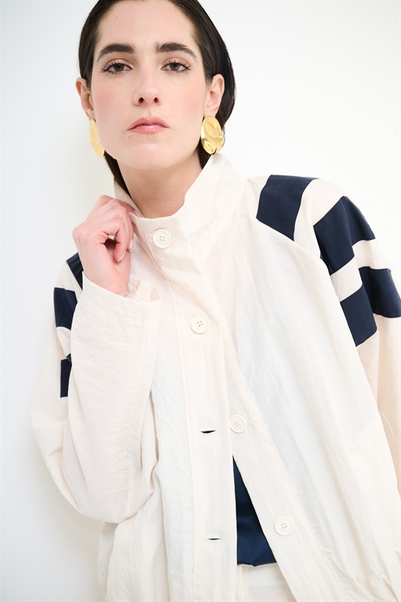 BOMBER CON BOTTONI BICOLOR