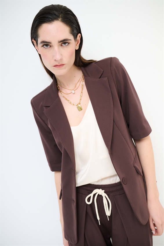 GIACCA MANICA CORTA CON PATTINE