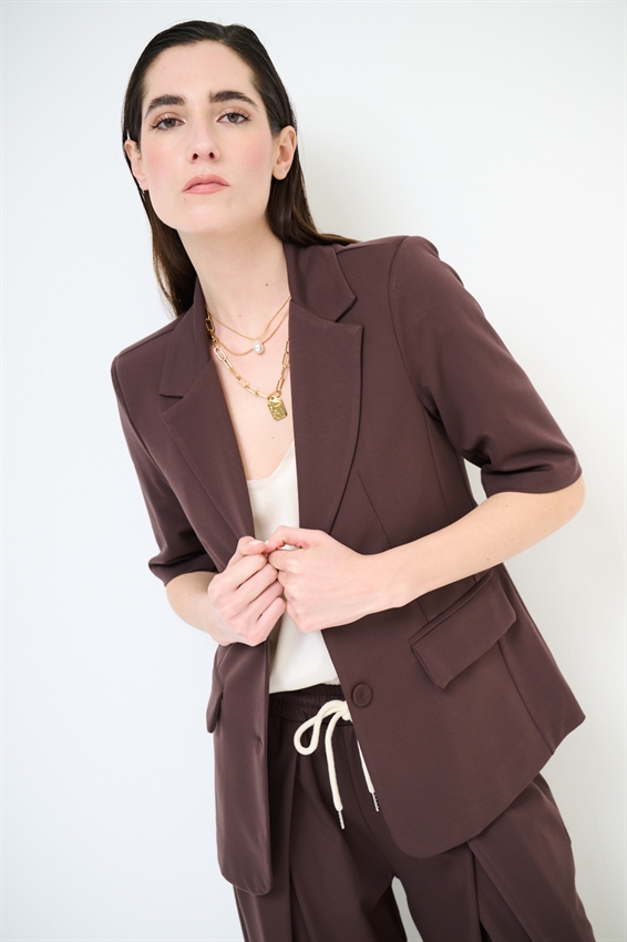 GIACCA MANICA CORTA CON PATTINE MORO