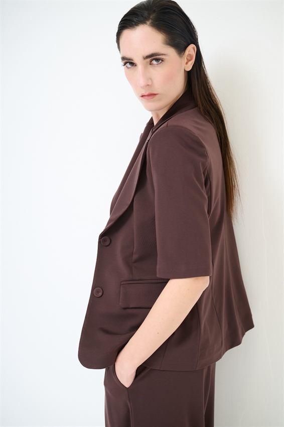 GIACCA MANICA CORTA CON PATTINE MORO