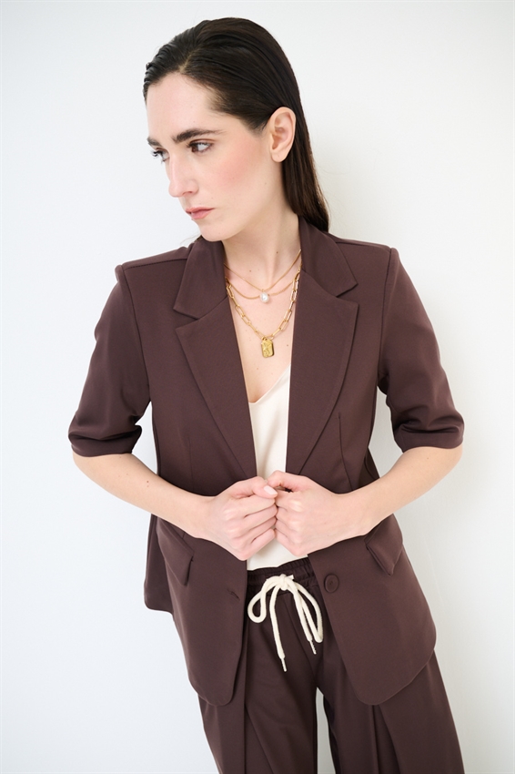 GIACCA MANICA CORTA CON PATTINE MORO