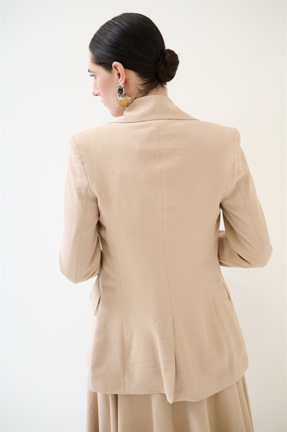 GIACCA AVVITATA A 2 BOTTONI CON PATTINE