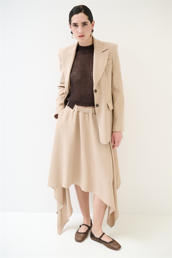 GIACCA AVVITATA A 2 BOTTONI CON PATTINE