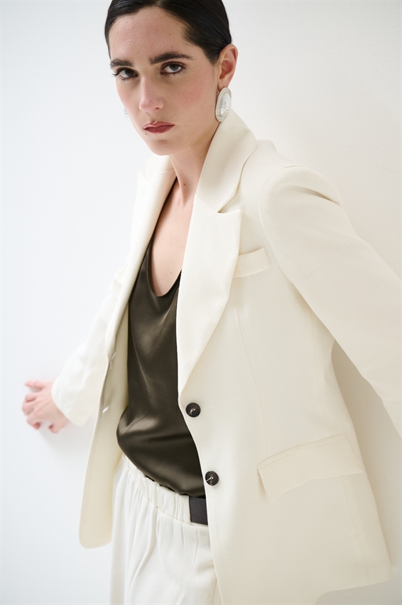 GIACCA AVVITATA A 2 BOTTONI CON PATTINE