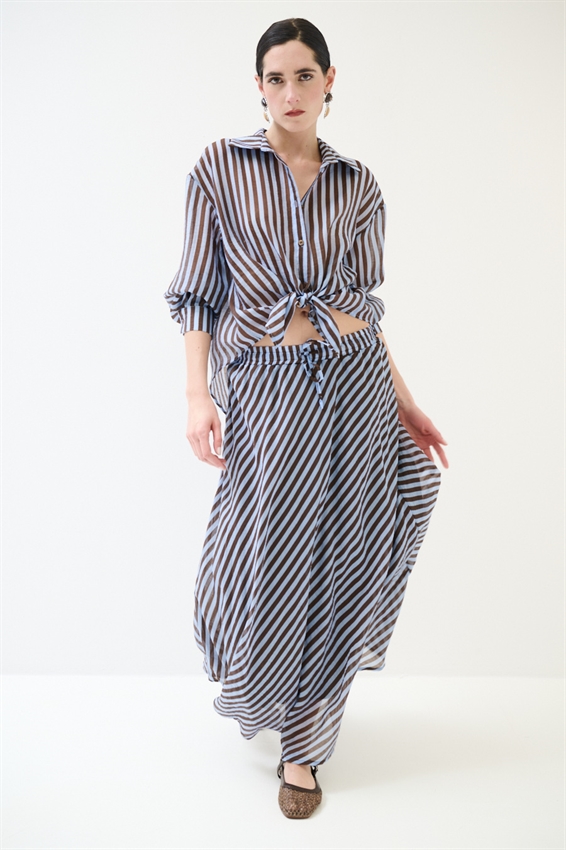 GONNA A SBIECO A RIGHE MORO/CELESTE