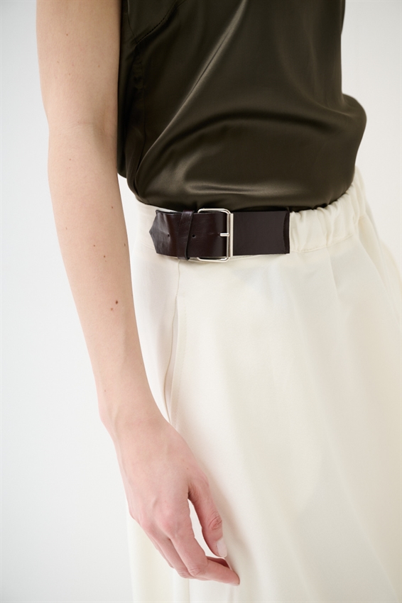 GONNA MIDI CON PUNTE E FIBBIE