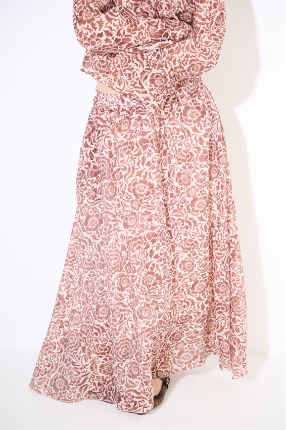 GONNA LUNGA SVASATA STAMPATA MORO