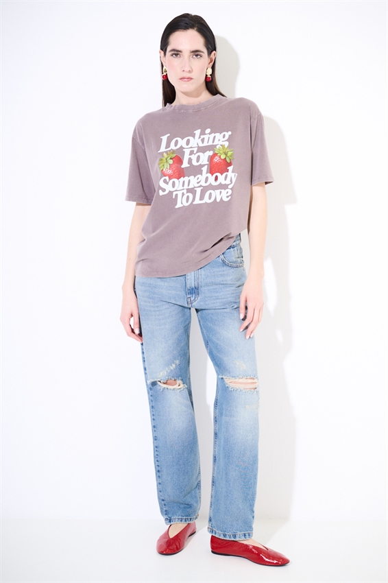 JEANS DRITTO CON BAFFI E ROTTURE