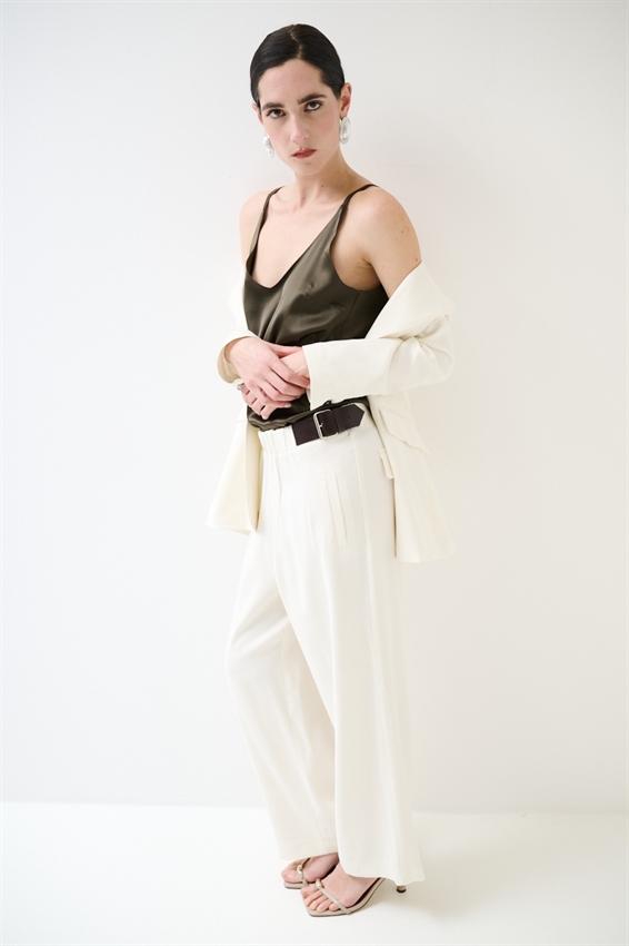 PANTALONE DRITTO CON FIBBIE