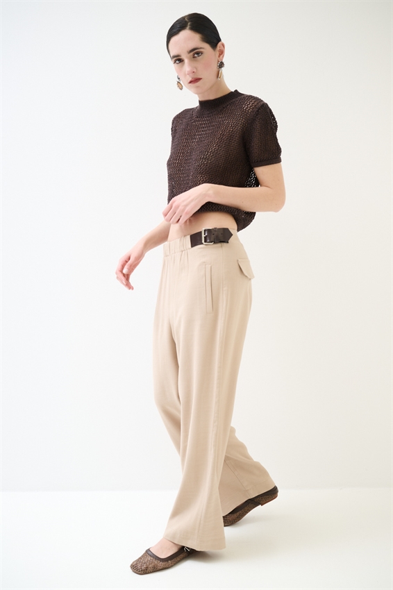 PANTALONE DRITTO CON FIBBIE