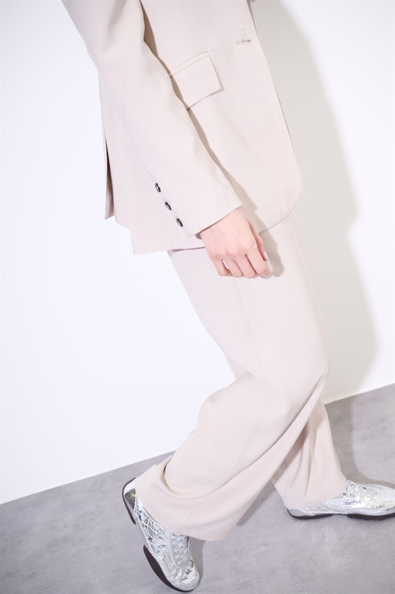 PANTALONE DRITTO CON FIBBIE BEIGE