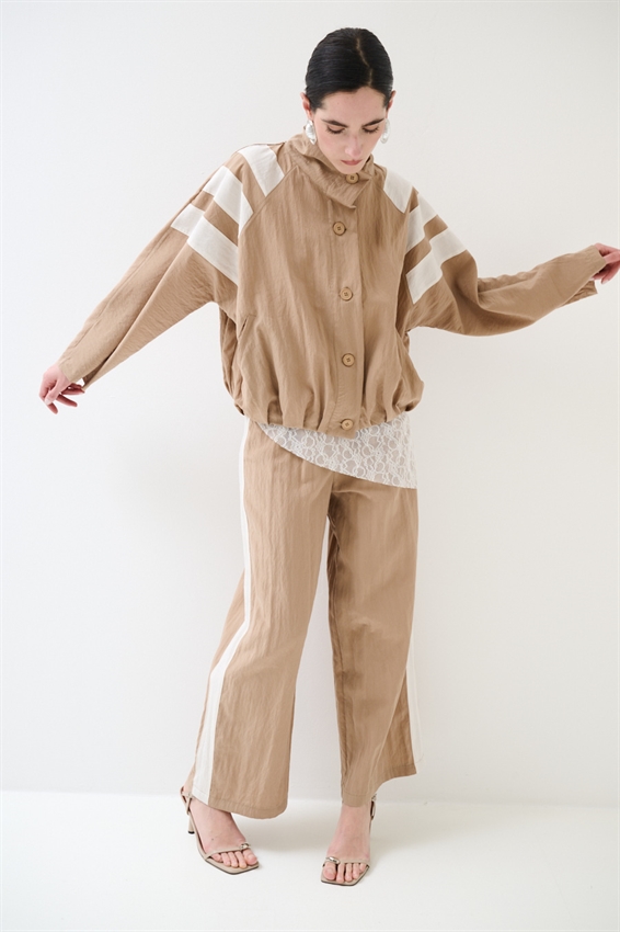 PANTALONE CON BANDA A CONTRASTO