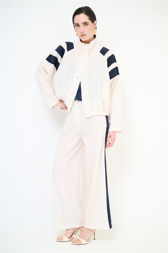 PANTALONE CON BANDA A CONTRASTO