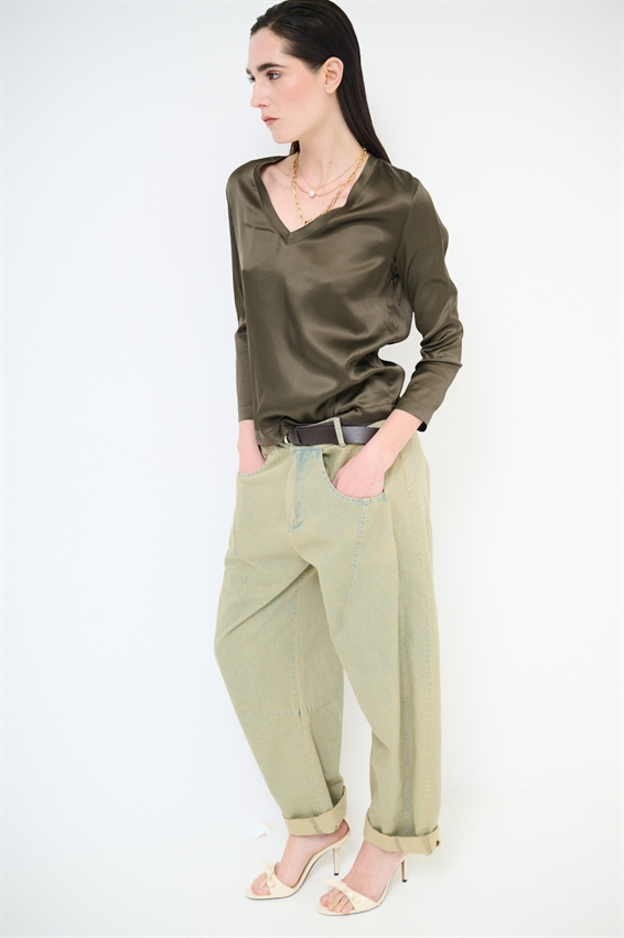 PANTA BALLOON CON PINCES E CINTURA CORDA THE