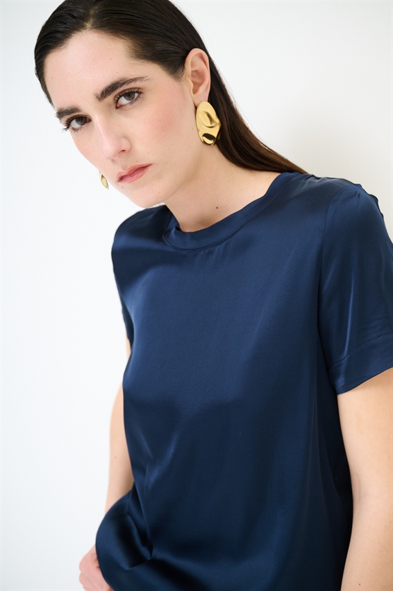 T-SHIRT IN RASO VISCOSA PARICOLLO