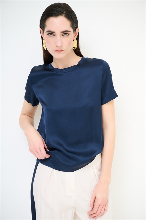 T-SHIRT IN RASO VISCOSA PARICOLLO