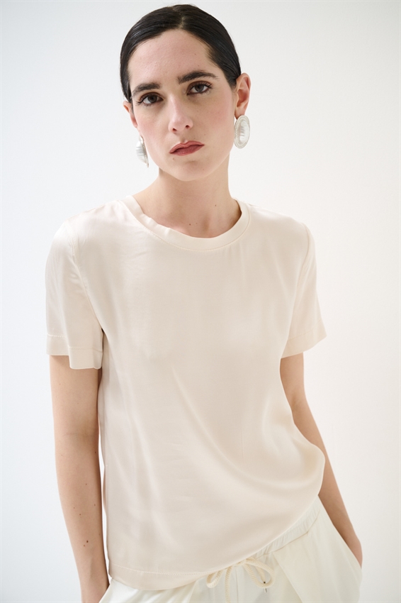 T-SHIRT IN RASO VISCOSA PARICOLLO