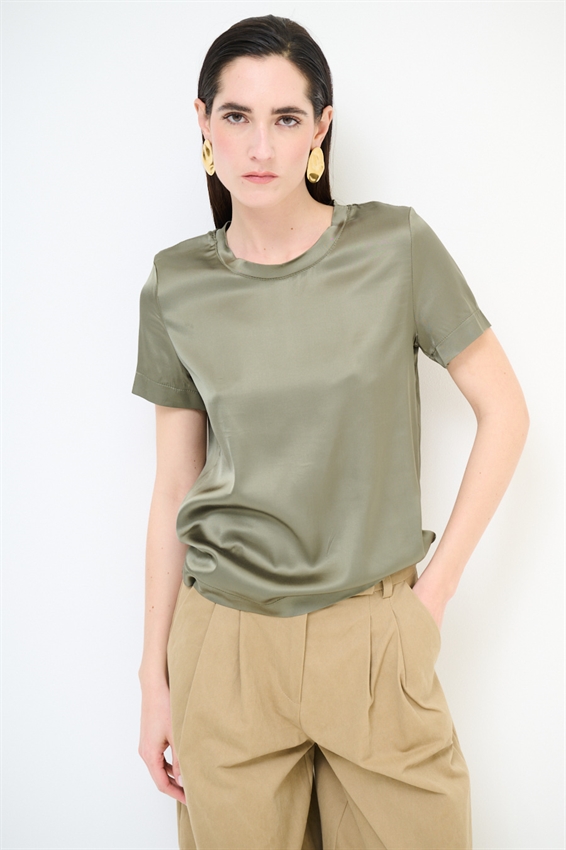 T-SHIRT IN RASO VISCOSA PARICOLLO