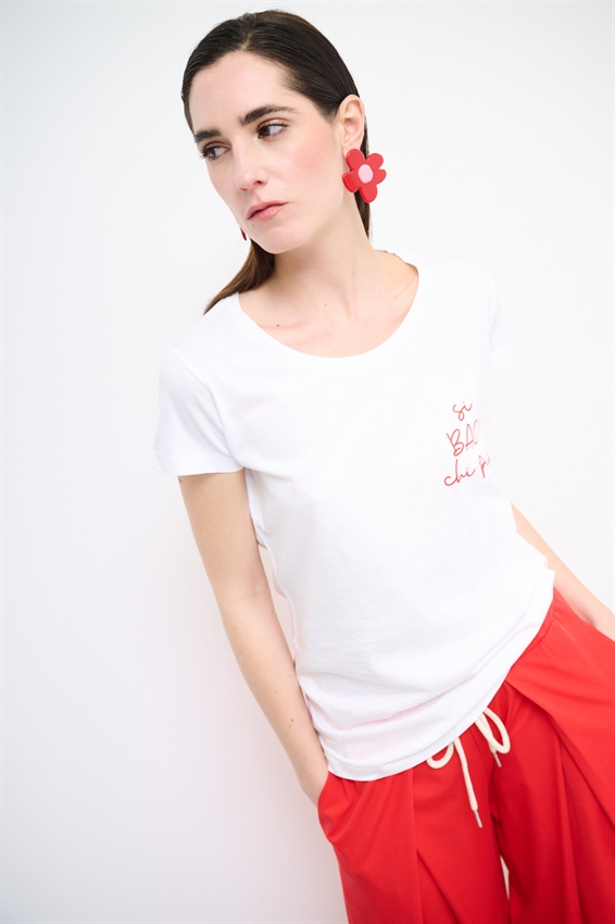 T-SHIRT BASIC CON STAMPA BACI