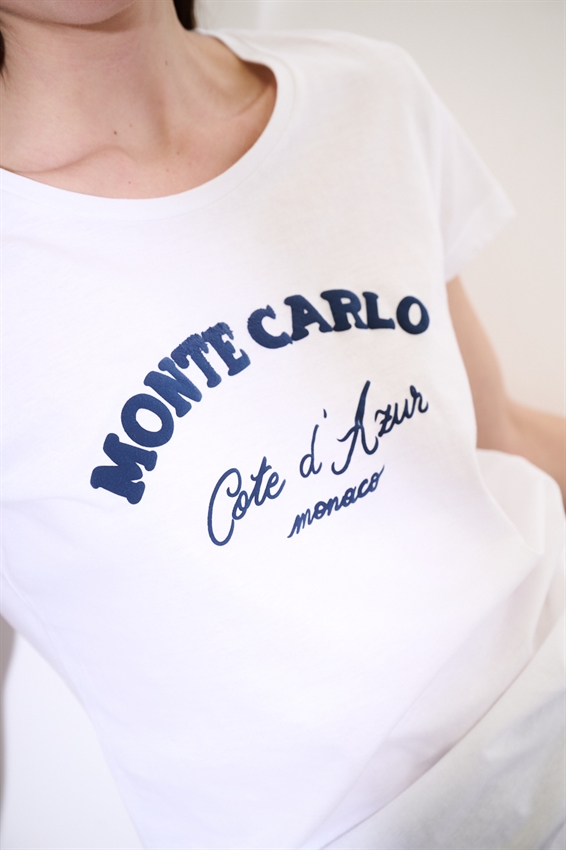 T-SHIRT BASIC CON STAMPA MONTECARLO